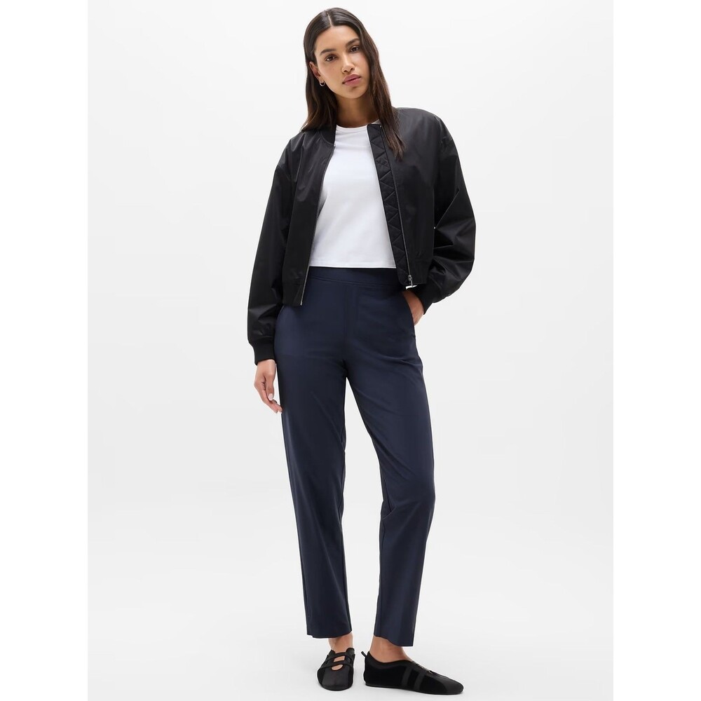 Athleta Brooklyn Mid Rise Ankle Pant Navy Blue Sz 00 Petite Stretch Travel Pants